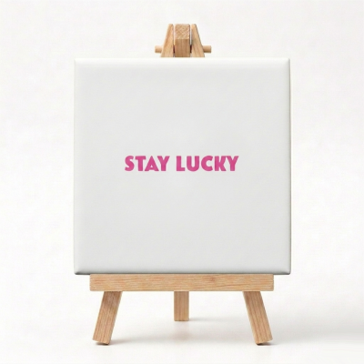 Tegeltje Cadeau Stay Lucky Met Standaard