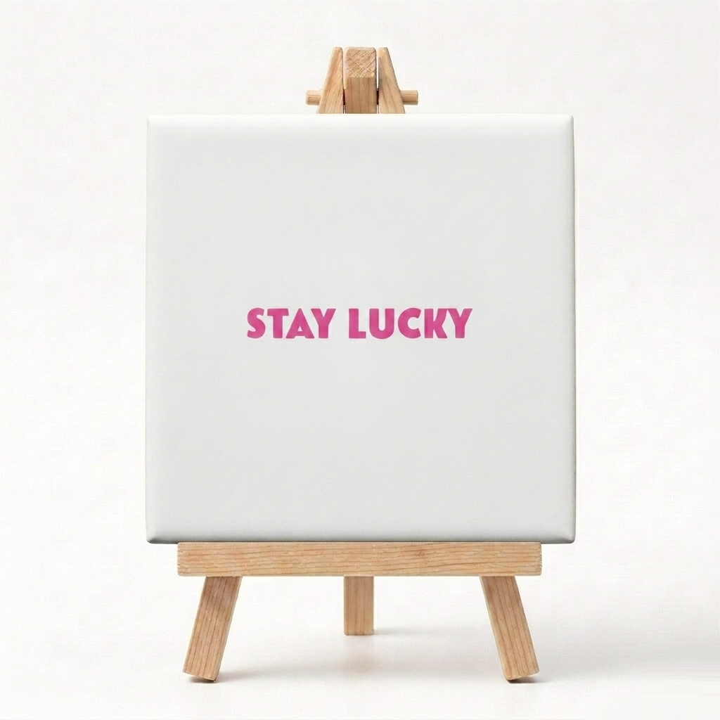 Tegeltje Cadeau Stay Lucky Met Standaard