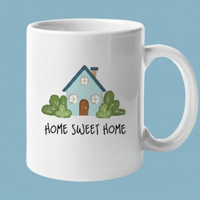 Housewarming Mok Cadeau Home Sweet Home Cartoon