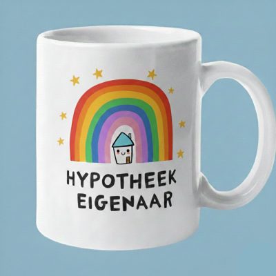 Housewarming Mok Cadeau Hypotheek Eigenaar Regenboog