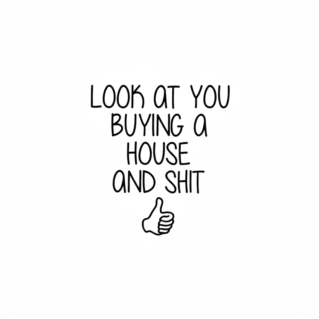 Look At You Buying A House And Shit Cadeau