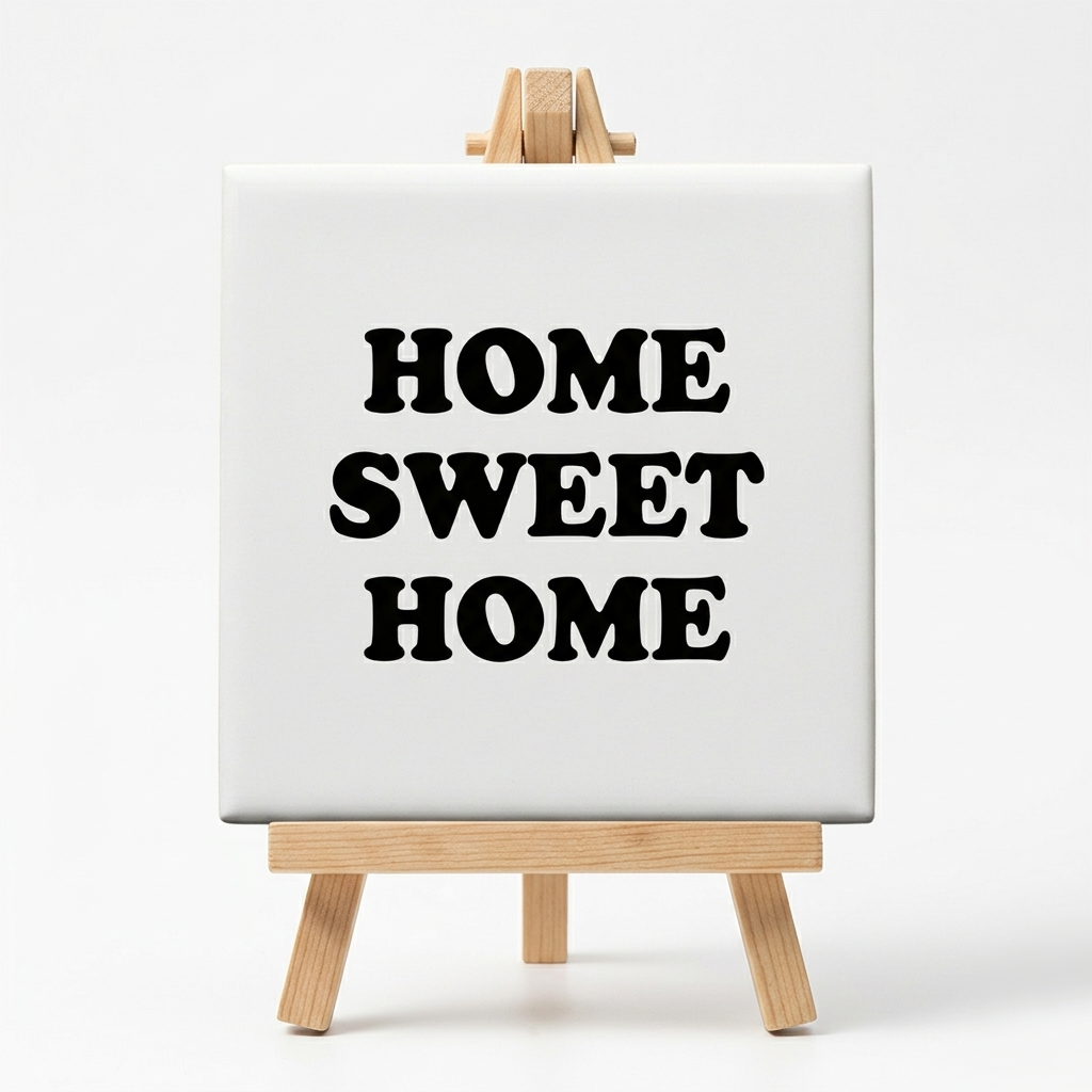 Tegeltje Home Sweet Home Met Standaard