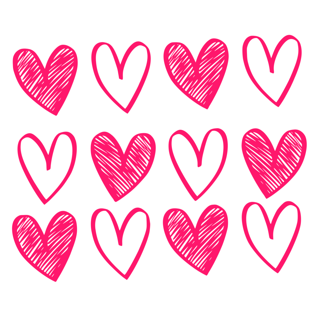 Valentijn Mok Pink Hearts