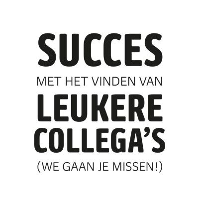 Mok Afscheidscadeau Collega Ontwerp Succes Met Het Vinden Van Leukere Collega's