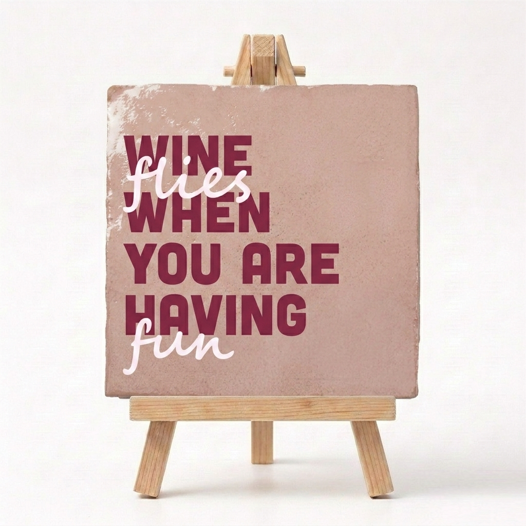 Roze Tegel Wine Flies When You Are Having Fun
