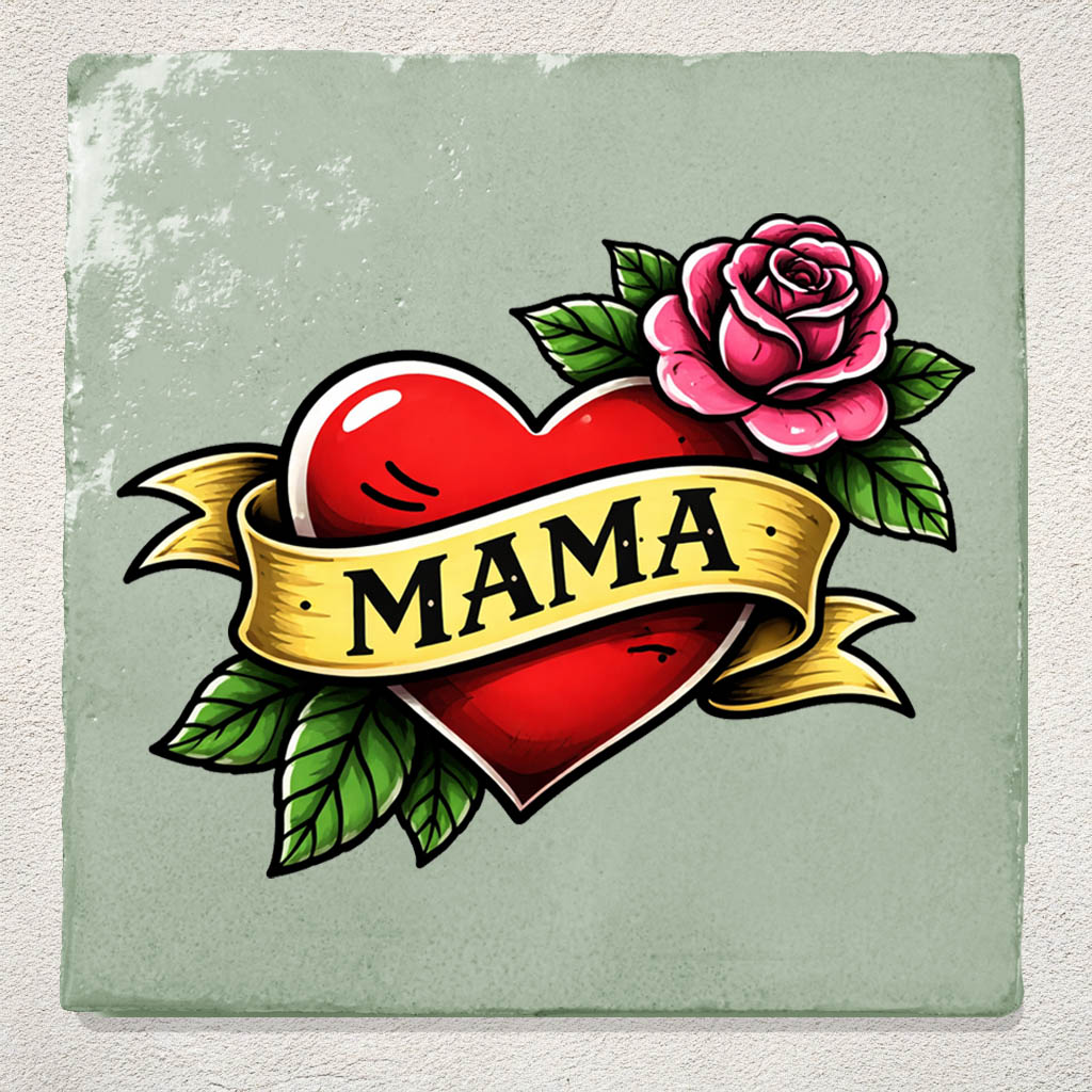 Tegeltje Groen Mama tattoo