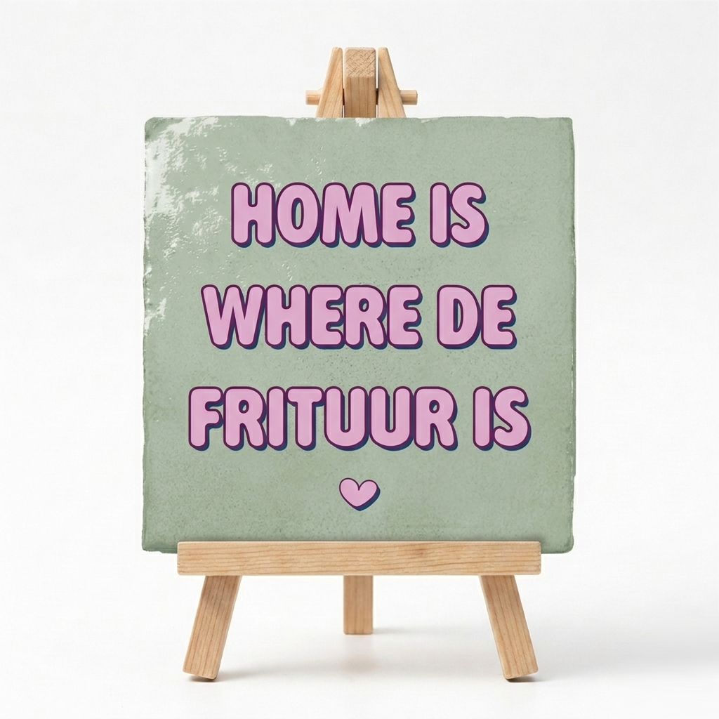 Tegeltje Housewarming Home Is Where The Frituur Is Met Standaard