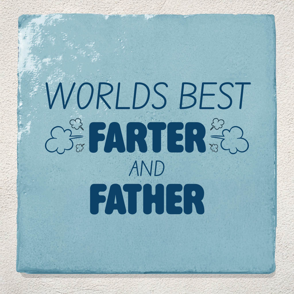 Tegel Lichtblauw Worlds best farter