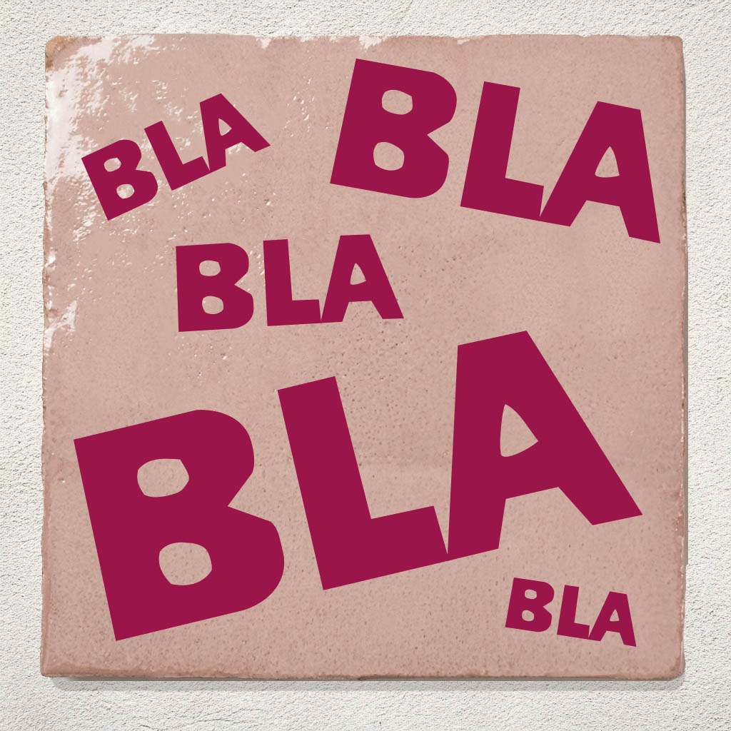 Tegel Roze Bla bla bla