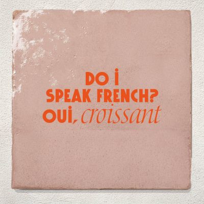 Tegel Roze Do i speak french
