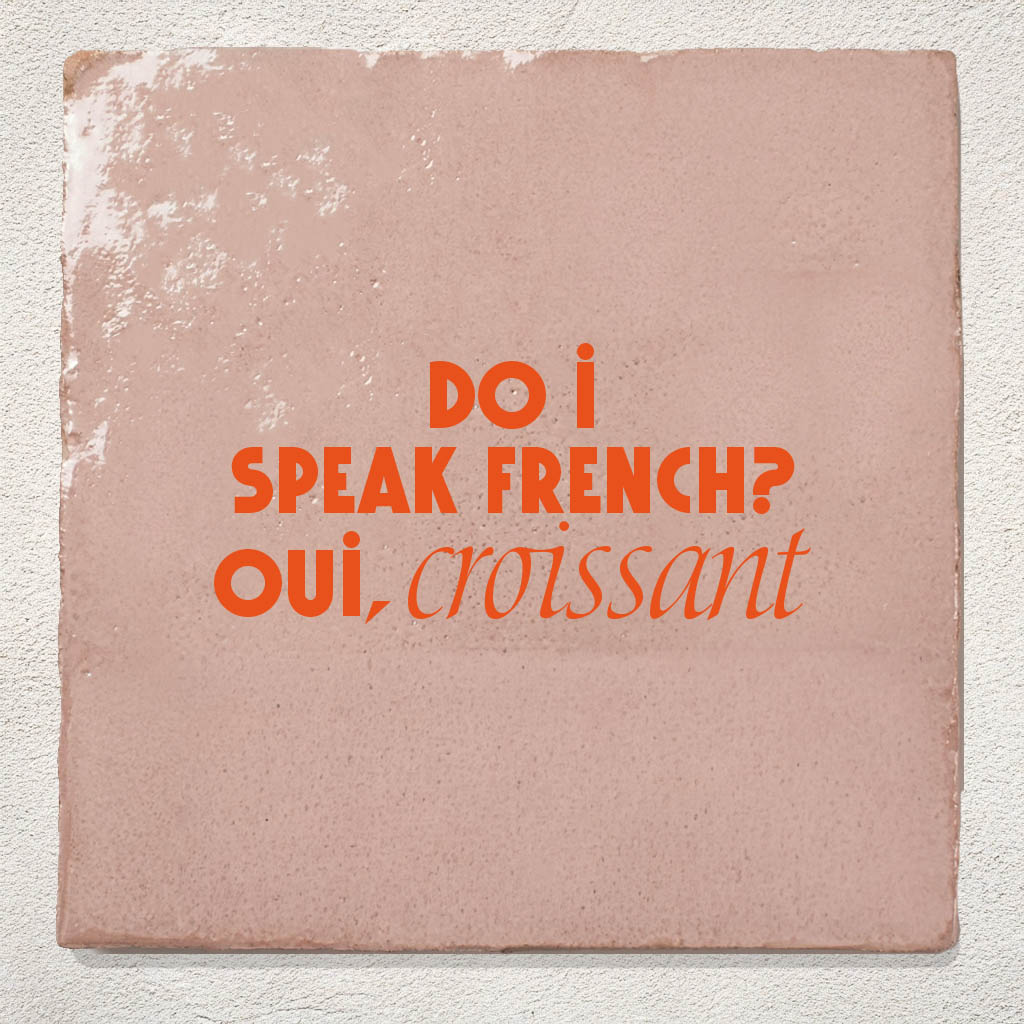 Tegel Roze Do i speak french
