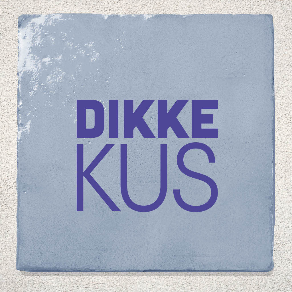 Tegeltje Blauw Dikke kus