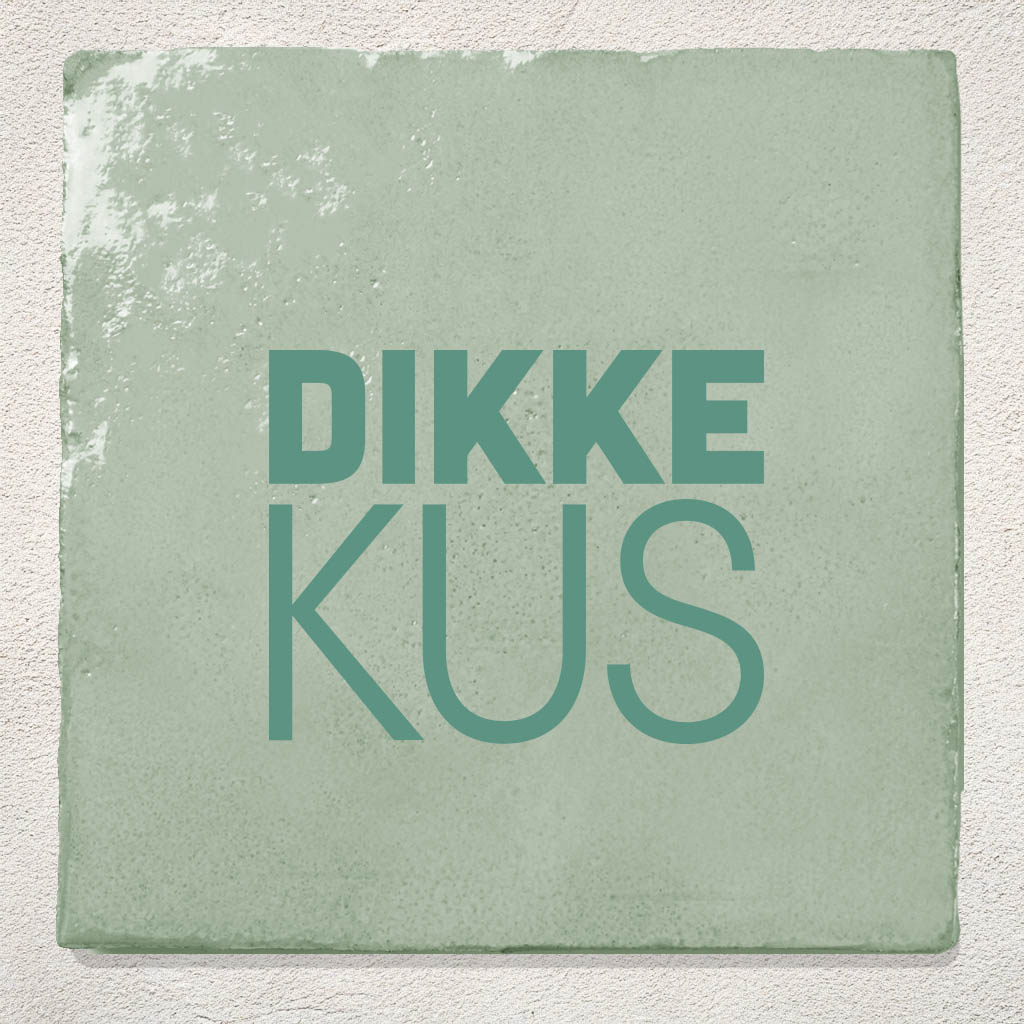Tegeltje Groen Dikke kus