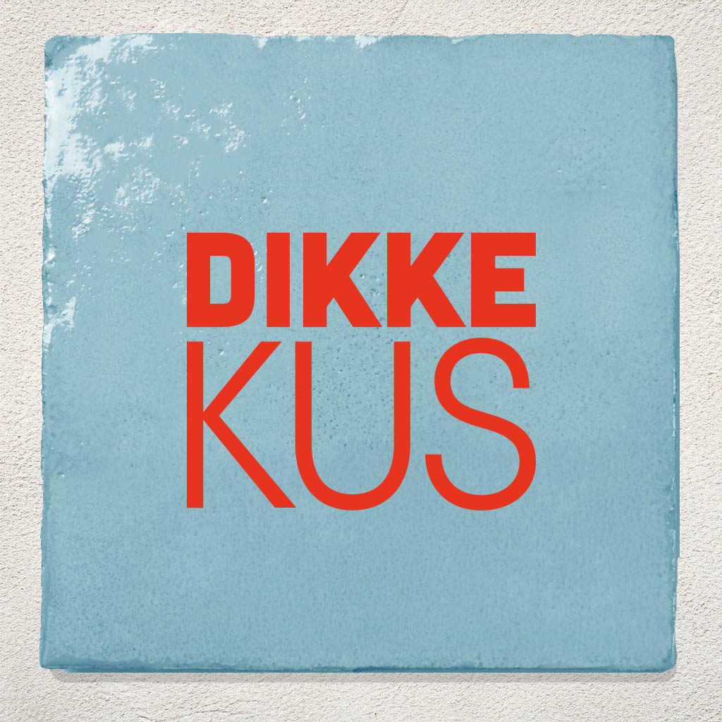 Tegeltje Lichtblauw Dikke kus