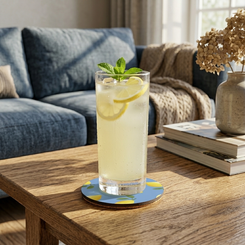 Blue Lemon Onderzetters sfeerfoto limonade