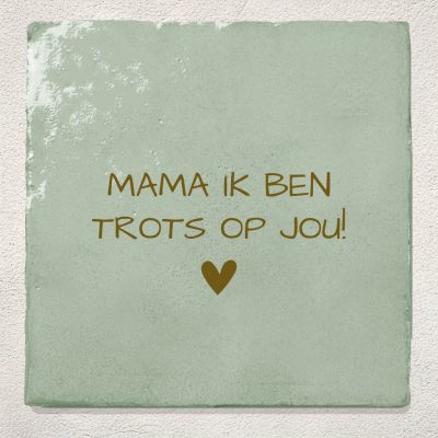 Tegeltje Groen Mama ik ben trots op jou