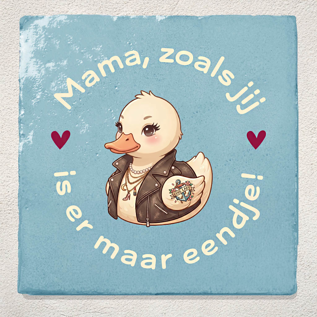 Tegeltje Lichtblauw Eendje