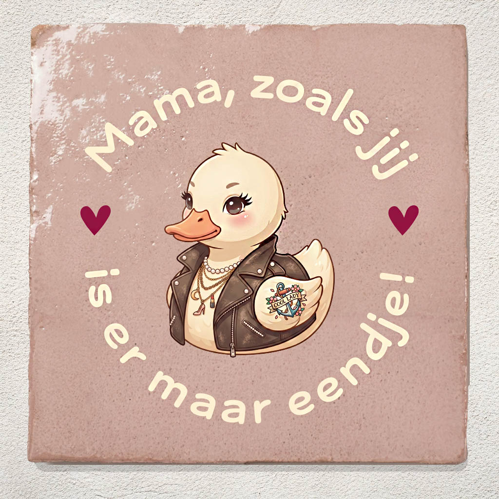 Tegeltje Roze Eendje