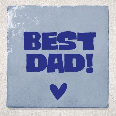 Tegeltje Cadeau blauw best dad!
