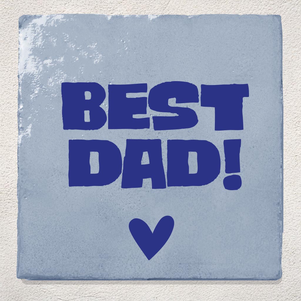 Tegeltje Cadeau blauw best dad!