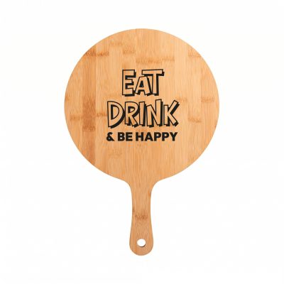 Borrelplank Cadeau Eat Drink & Be Happy