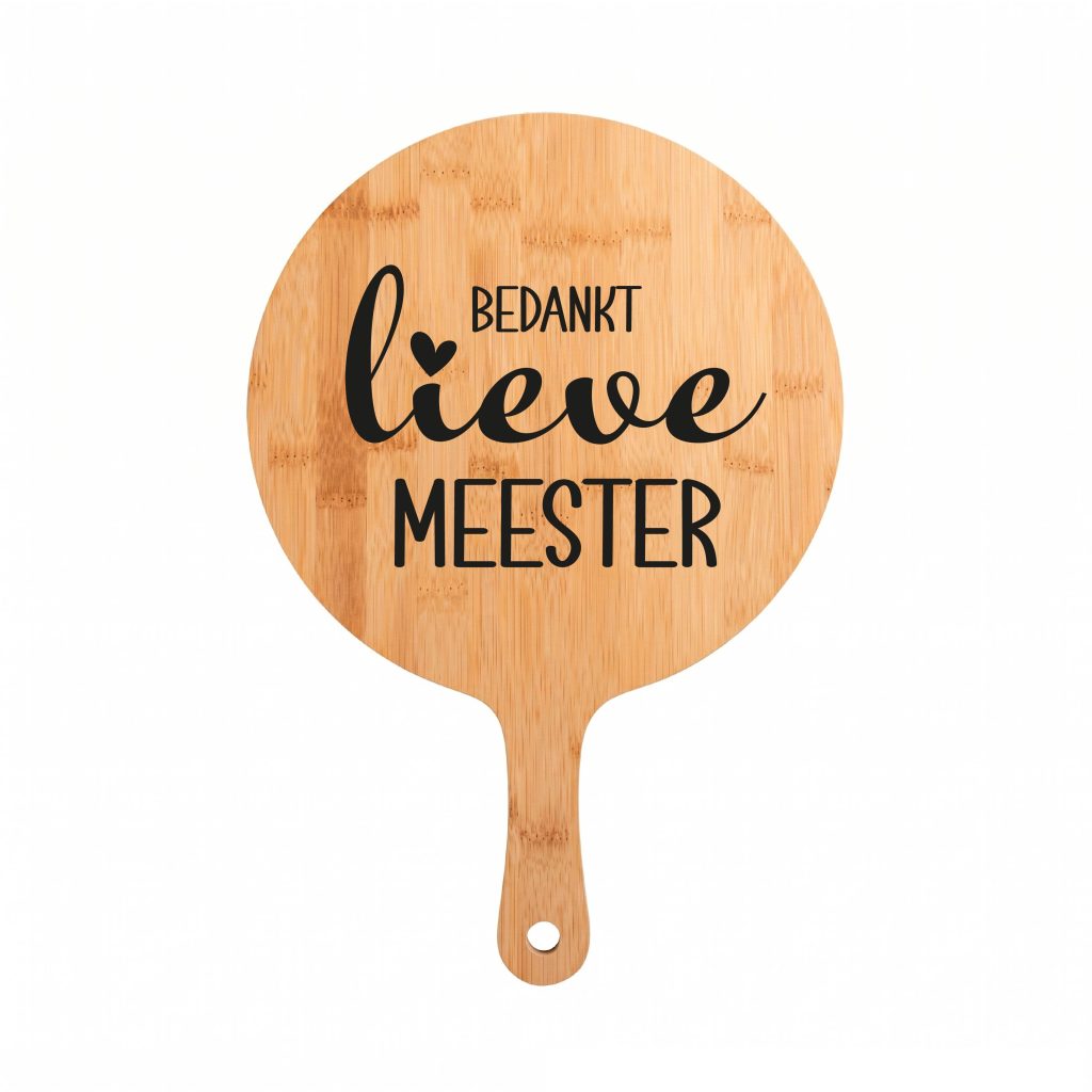 Borrelplank Cadeau Bedankt Lieve Meester