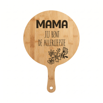 Houten Bamboesnijplank Mama, Jij Bent De Allerliefste