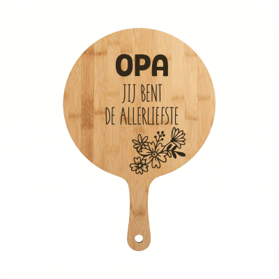 Houten Bamboesnijplank Opa, Jij Bent De Allerliefste