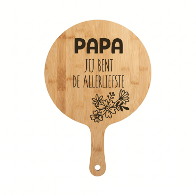 Houten Bamboesnijplank Papa, Jij Bent De Allerliefste