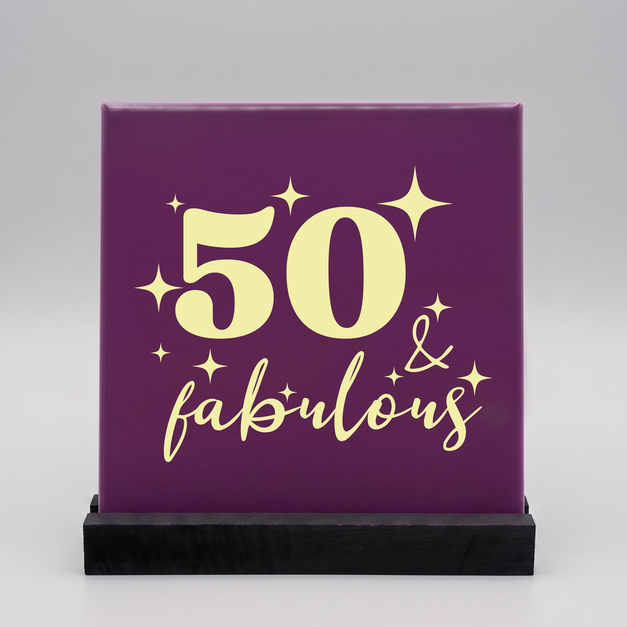 Tegeltje Cadeau Paars 50